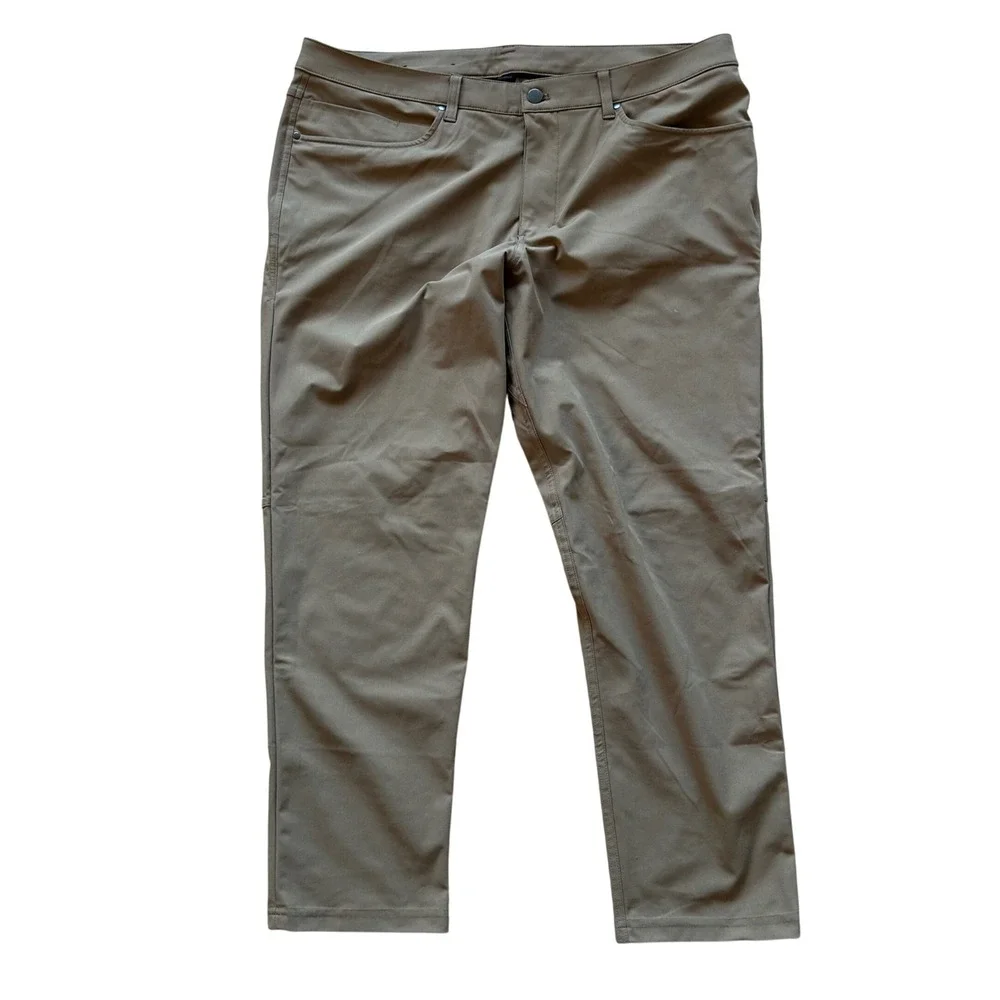 Lululemon ABC Commission Pants 38 Khaki Brown Technical Chino Casual Gorpcore